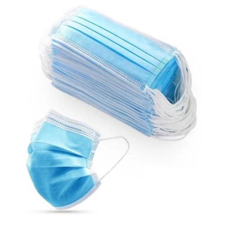 一次性含熔喷布3层防护防尘防飞沫透气蓝色