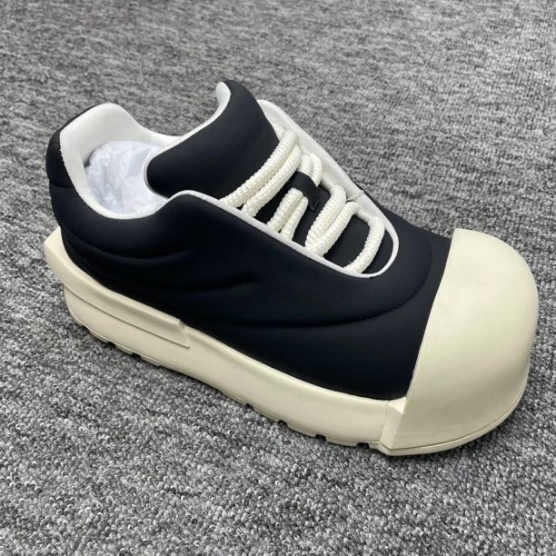 2025新款大头黑武士男士休闲板鞋超火头层猪皮厚底干净感痞帅男鞋