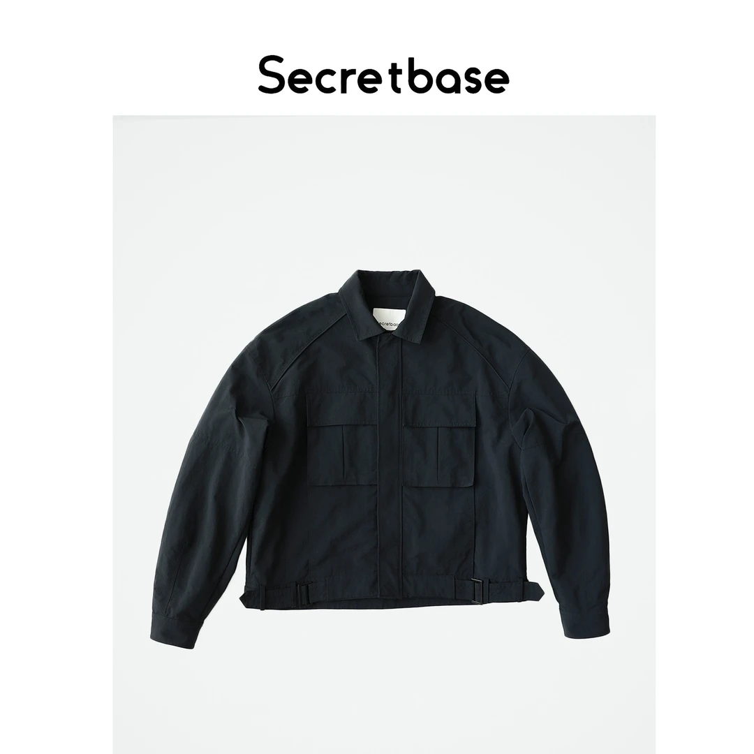 Secretbase 复杂韩国设计师款高街潮牌黑色工装夹克 宽松休闲外套