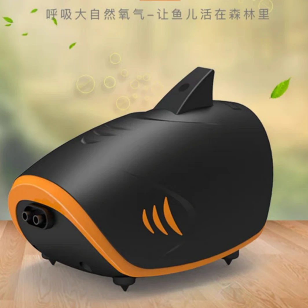 一方黑鲨氧气泵鱼缸充氧增氧泵静音小型调节凄凉负离子养鱼打氧机