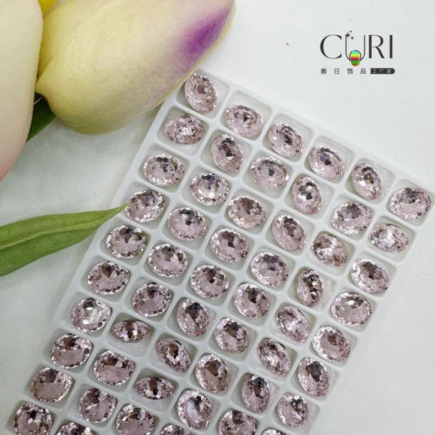 【上新鸟巢切鸽子蛋8*10mm】高品梧州料高品春日美甲爆闪贼亮美甲钻