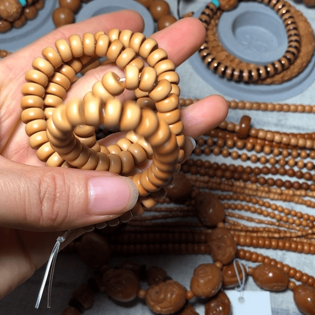 【闪购商品】橄榄核核雕真***远车轮珠8x 4