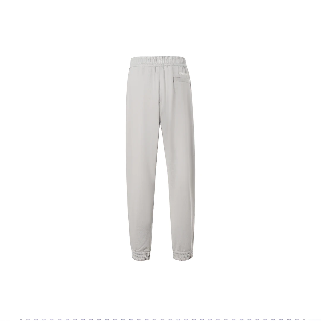 博柏利/BURBERRY  男士灰色棉质徽标印花抽绳慢跑运动裤80530191