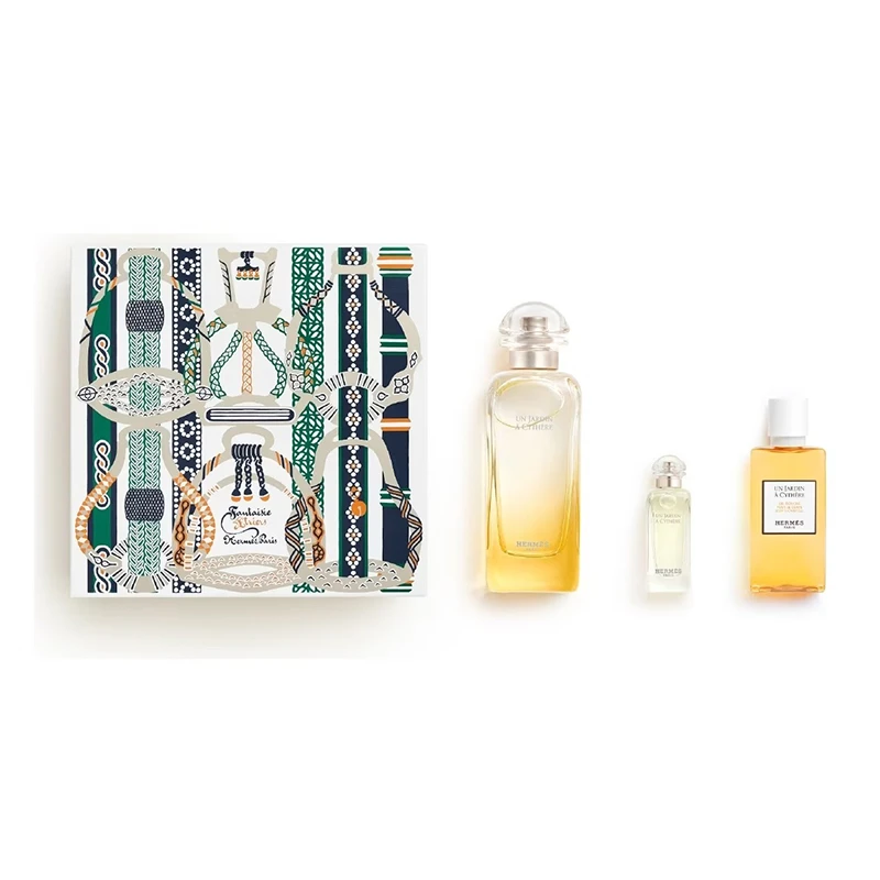 爱马仕基西拉岛花园香水礼盒淡香水100ml+7.5ml+沐浴露40ml