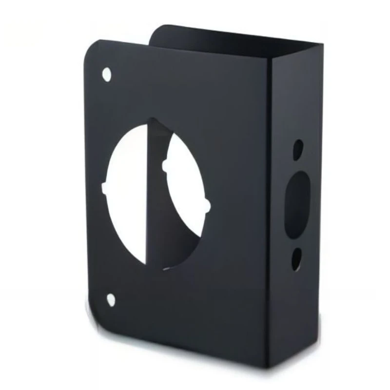 门锁修复板套指纹三杆圆锁孔黑色门孔踢烂坏了锁舌洞防护板套门封