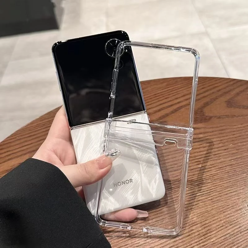 适用荣耀MagicVFlip手机壳新款透明中轴全包硬壳个性创意防摔超薄