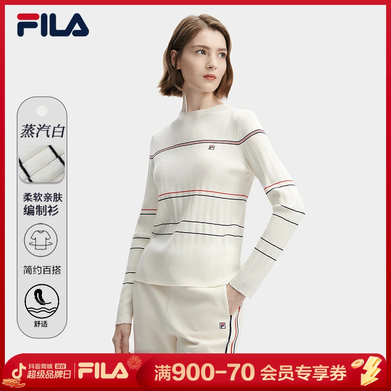 Fila/斐乐长袖时尚休闲女士秋冬条纹秋季运动经典卫衣F11W341409