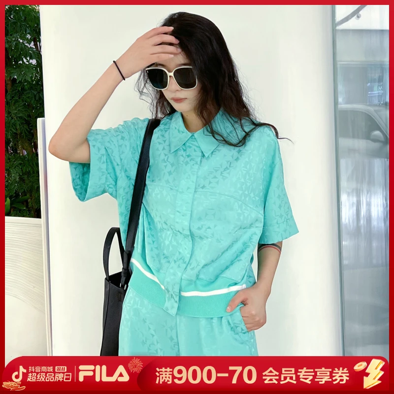 Fila/斐乐【Emerald】外套梭织印花气质时尚夏季女装  F11W334406