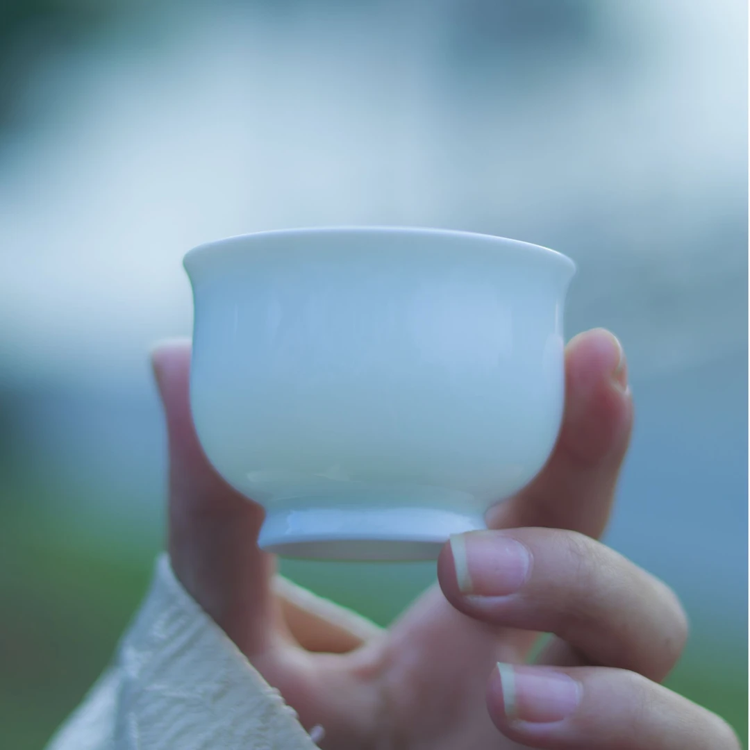 景德镇~景岚高温玉泥手工精修主人杯