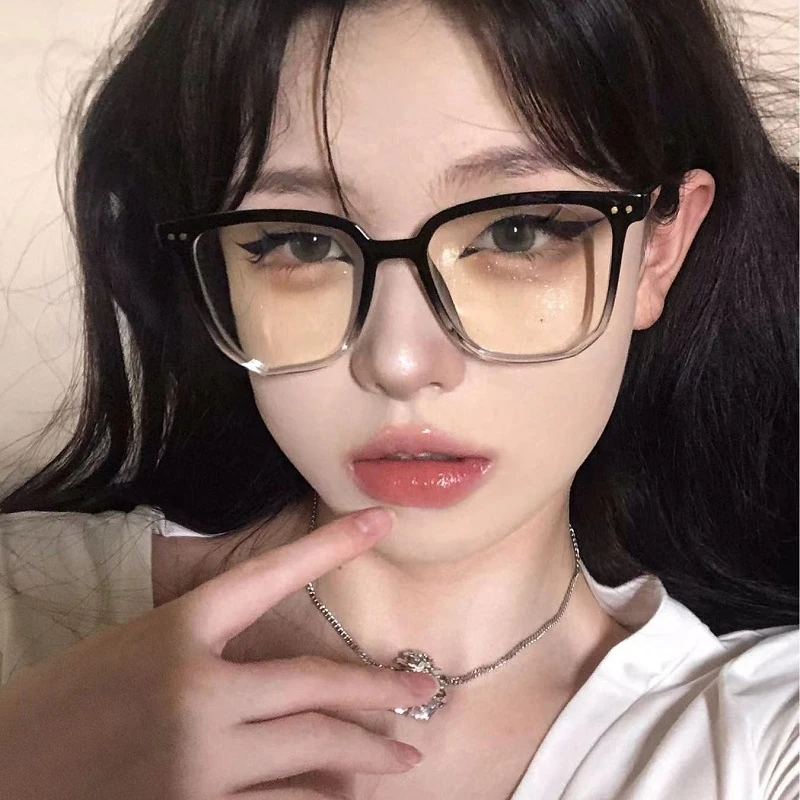 黑框眼镜近视女防蓝光可配有度数素颜神器眼镜框架大脸显瘦韩版男