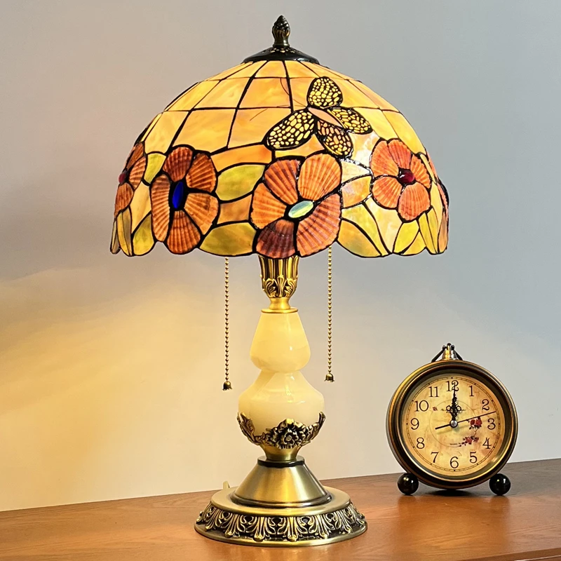 美式中式全铜台灯卧室复古主卧床头灯欧式奢华专用高级客厅台灯具