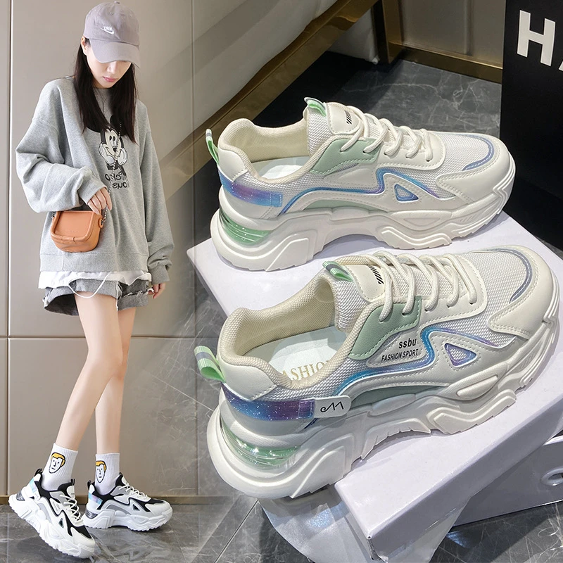 韩版老爹鞋女2024秋季新款运动休闲鞋子厚底学生休闲ins潮鞋