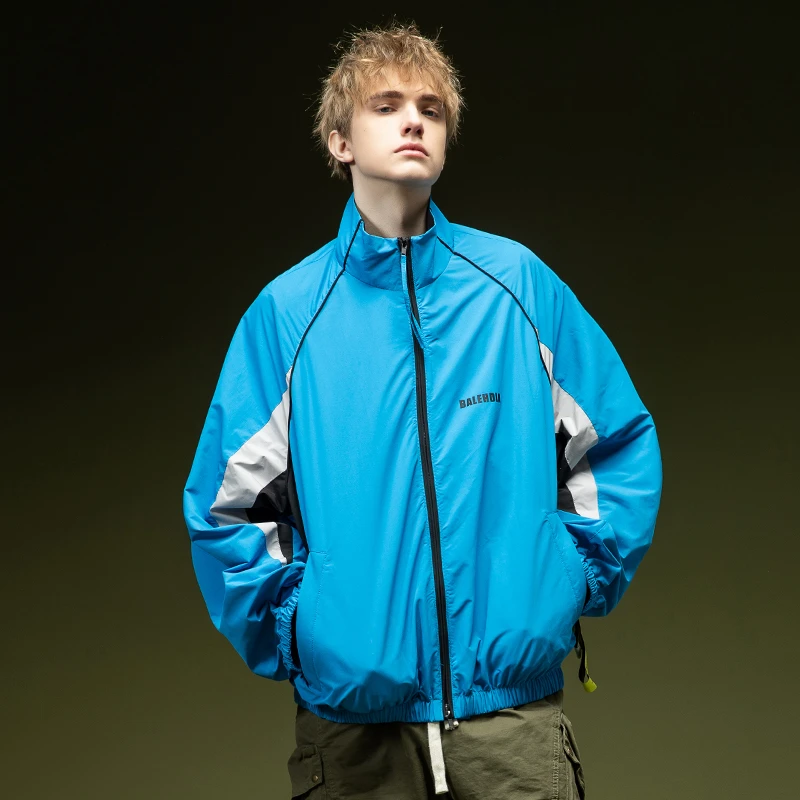 2024秋款新品美式潮牌原创多巴胺风夹克户外百搭外套运动上衣