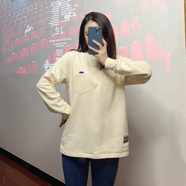 【断码】口袋男女同款不加绒宽松学生情侣街头潮流卫衣