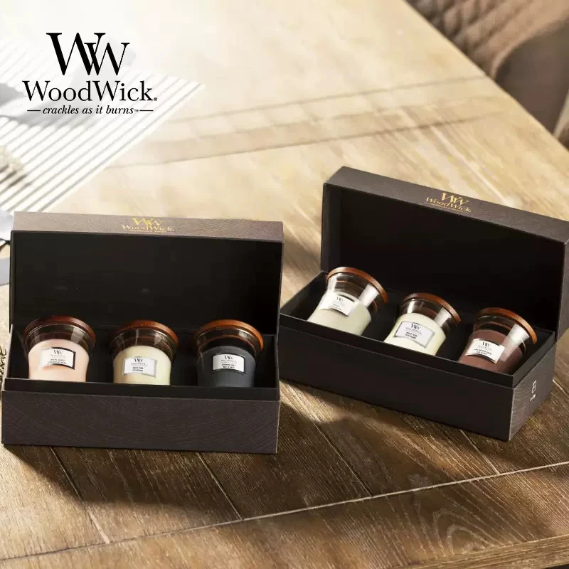 WoodWick香薰蜡烛家居香氛蜡烛生日节日礼盒爱豆同款天然清新
