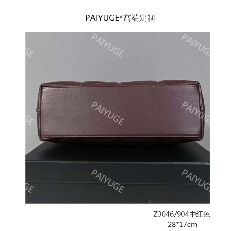 Z3046/904中/酒红色 Paiyuge高端订制手工女士单肩斜挎手提包1712
