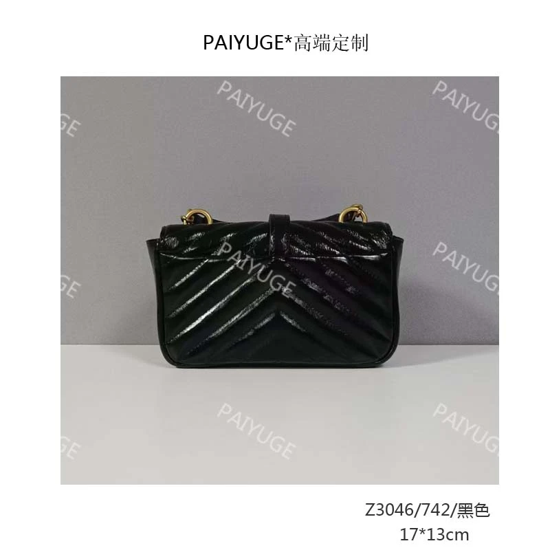 Z3046/742/黑色 Paiyuge高端订制女士单肩斜挎手提包1881孤品