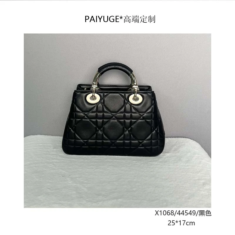 X1068/44549/黑色 高端订制女士单肩斜挎手提包1162孤品