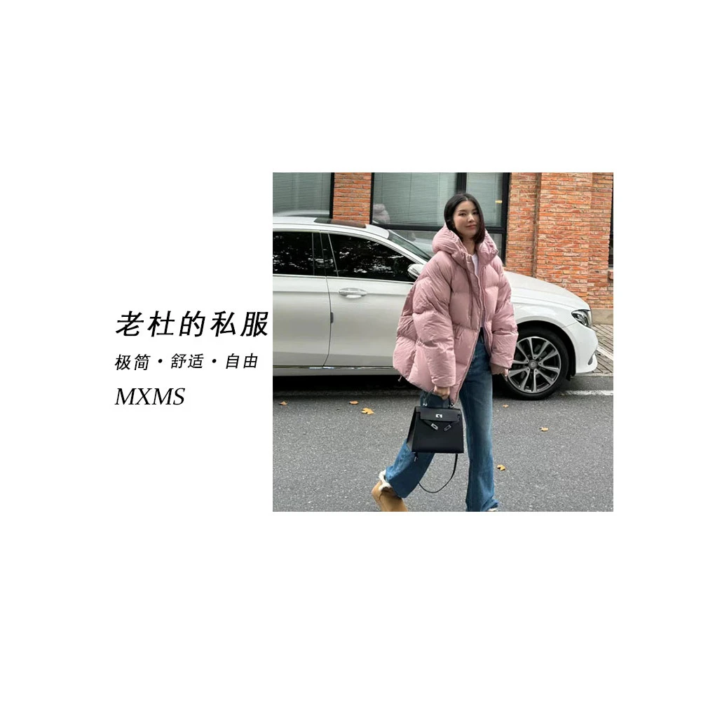 （麦欢尼）1010-“大口袋”重工双拉链设计感宽松极简百搭连帽外套
