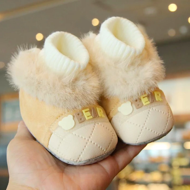 婴儿冬季步前加绒鞋0-1岁宝宝保暖可爱套脚步前鞋婴儿鞋