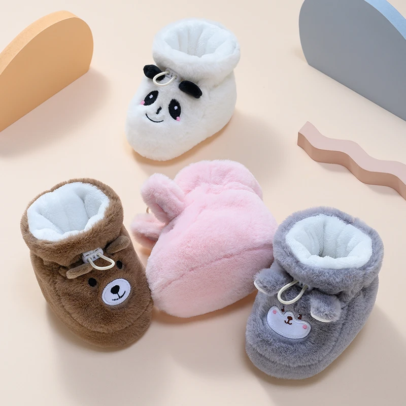婴儿鞋子冬季新生儿棉鞋男宝宝鞋秋冬0一6月初生幼儿保暖鞋3加绒5