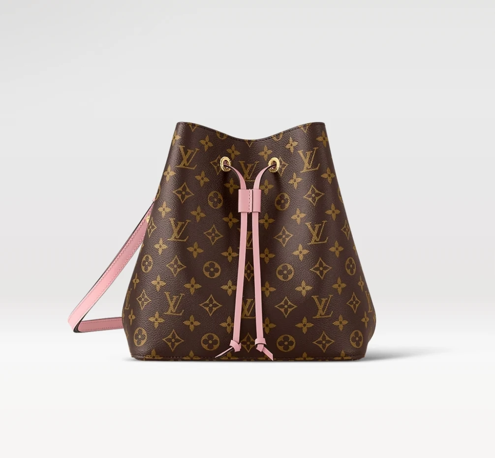 95新 LouisVuitton/路易威登 【专属】lv老花 NEONOE粉桶中号水桶包