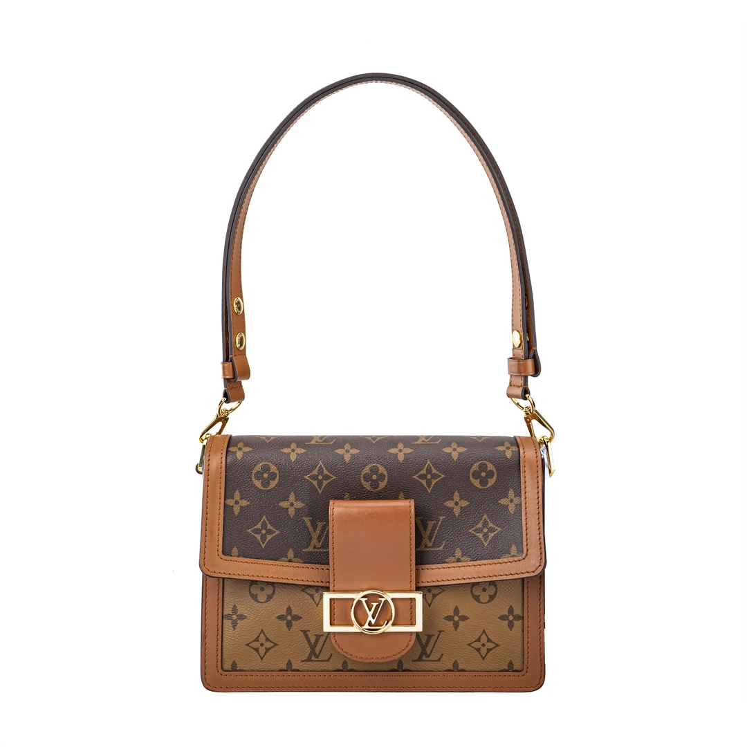 99新 LouisVuitton/路易威登 菜菜达芙妮 Dauphine中号单肩包红皮