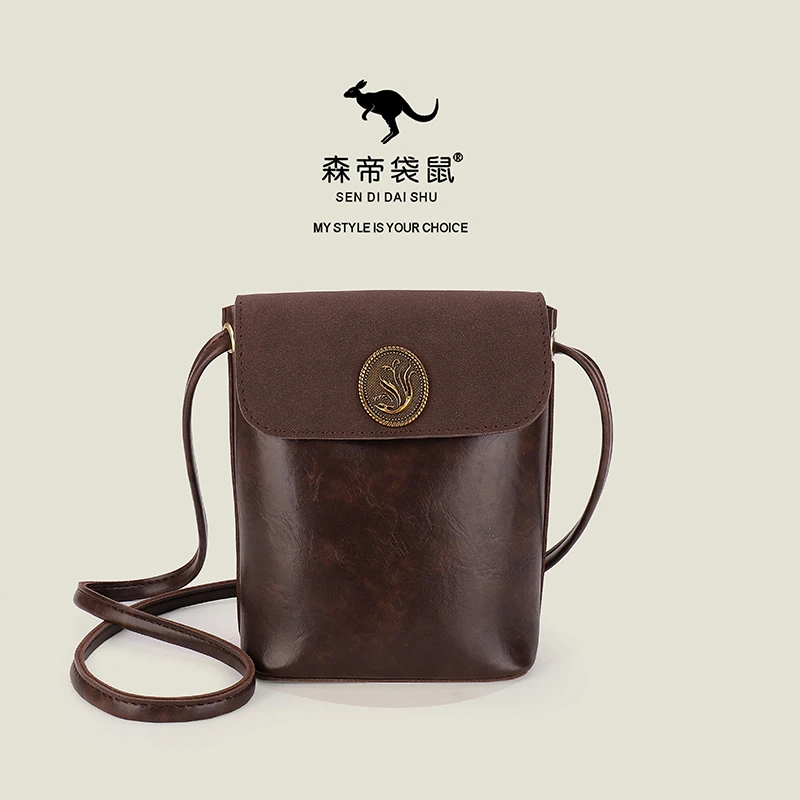 1001复古秋冬新款百搭大容量水桶包包单肩包