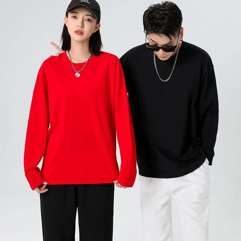 纯棉餐饮工作服卫衣定制印logo饭店餐馆火锅店超市服务员工装长袖
