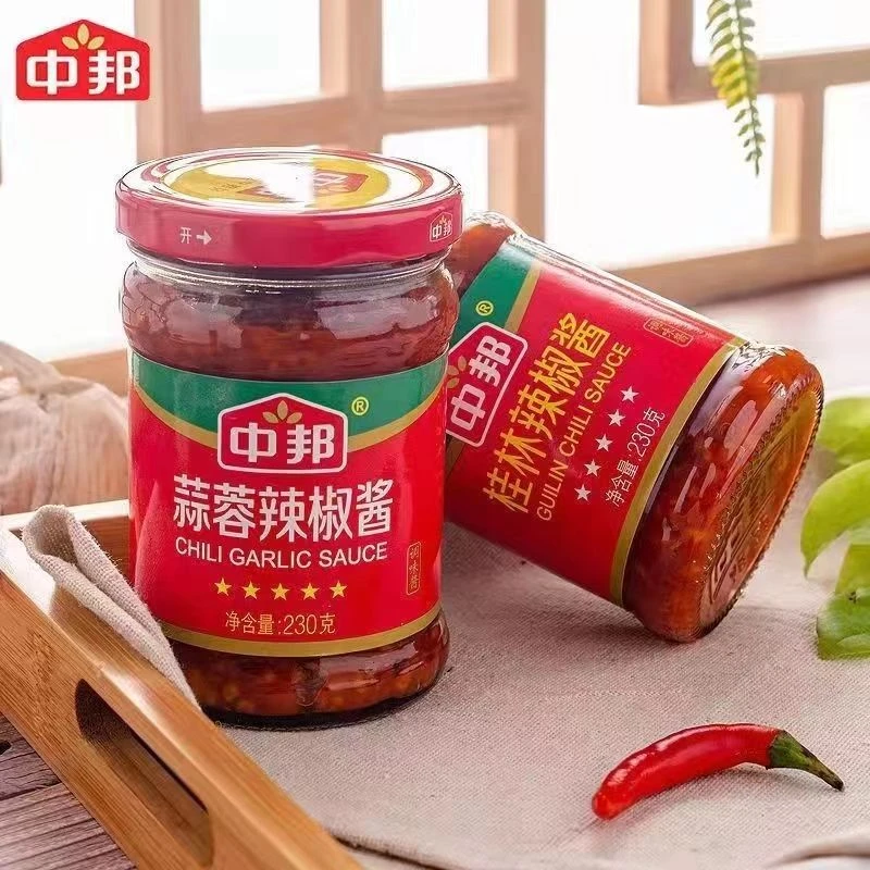【中邦正品】新鲜蒜蓉辣椒酱桂林辣椒酱下饭拌饭广东香辣辣酱王潮汕