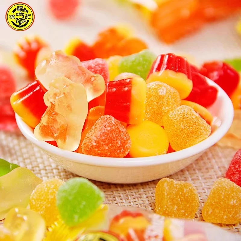 qq糖果徐福记橡皮糖儿童喜糖汁软糖休闲果味创意糖小零食新鲜散装