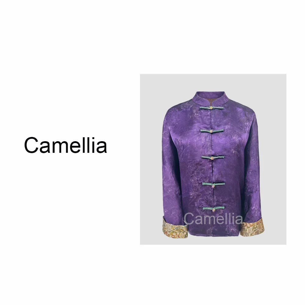 Camellia国风印花上衣女外套6028