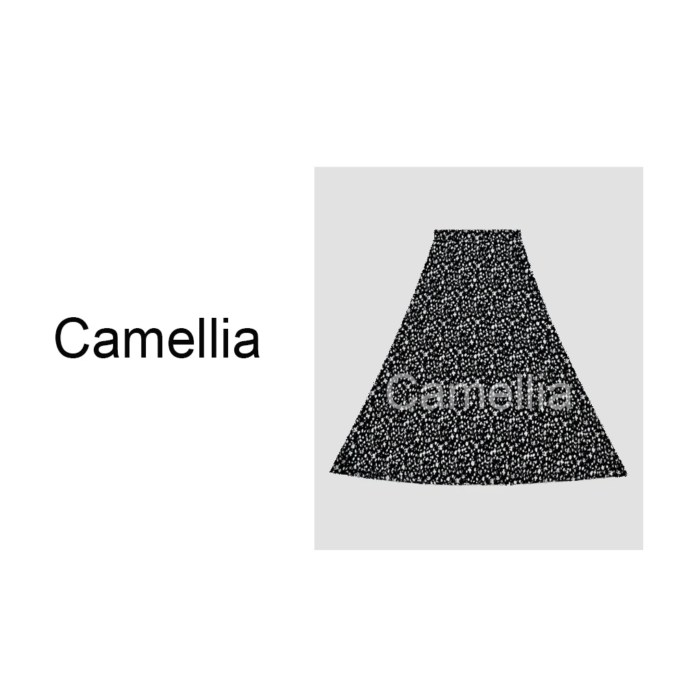 Camellia“染指年华”时尚气质黑色提花半身裙9020