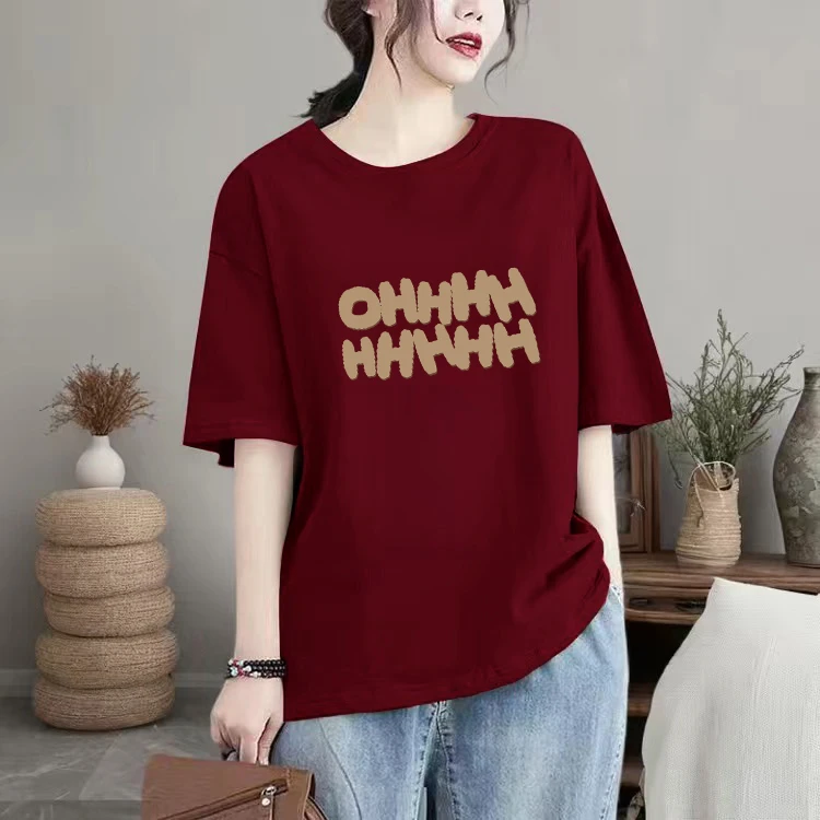 夏季女装胖MM短袖t恤女纯棉时尚潮流新款洋气休闲百搭宽松大码女