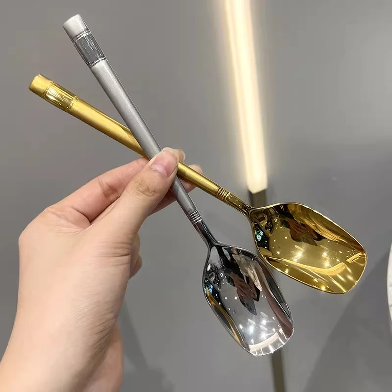 【新店福利】高颜值家用汤勺勺子学生吃饭勺网红勺子日用长勺