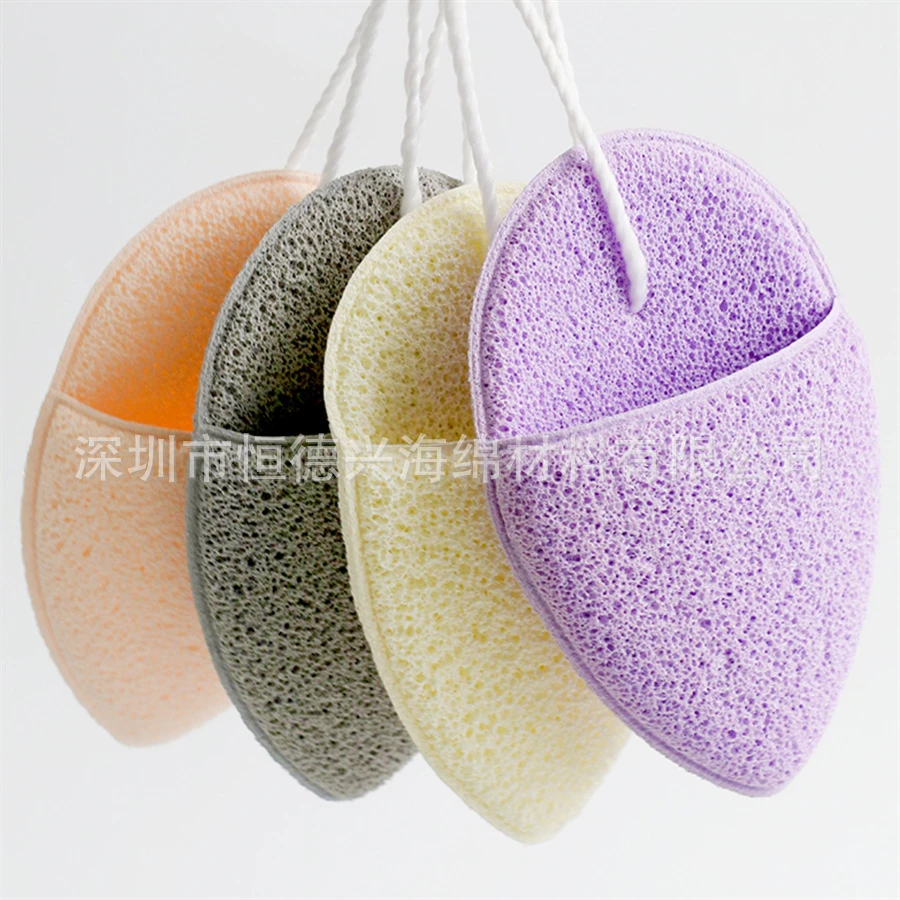 非乳胶粗孔卸妆清洁海绵 手指套洗脸扑 手指海绵粉扑 厂家批发