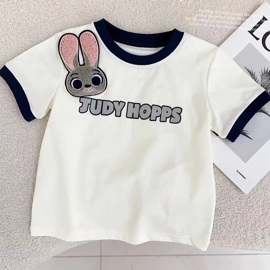 夏季新款儿童时尚半袖夏款印花百搭休闲短袖贴布卡通T
