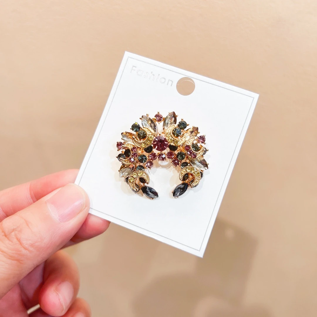 合金胸针 【月牙湾】简约时尚百搭优雅高档轻奢精致气质胸花2066