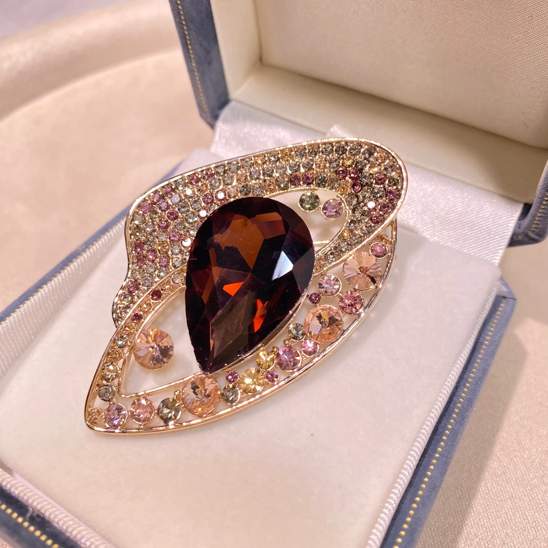 合金胸针 【星河泪】轻奢胸花秋冬新款时尚百搭简约设计师复古4037