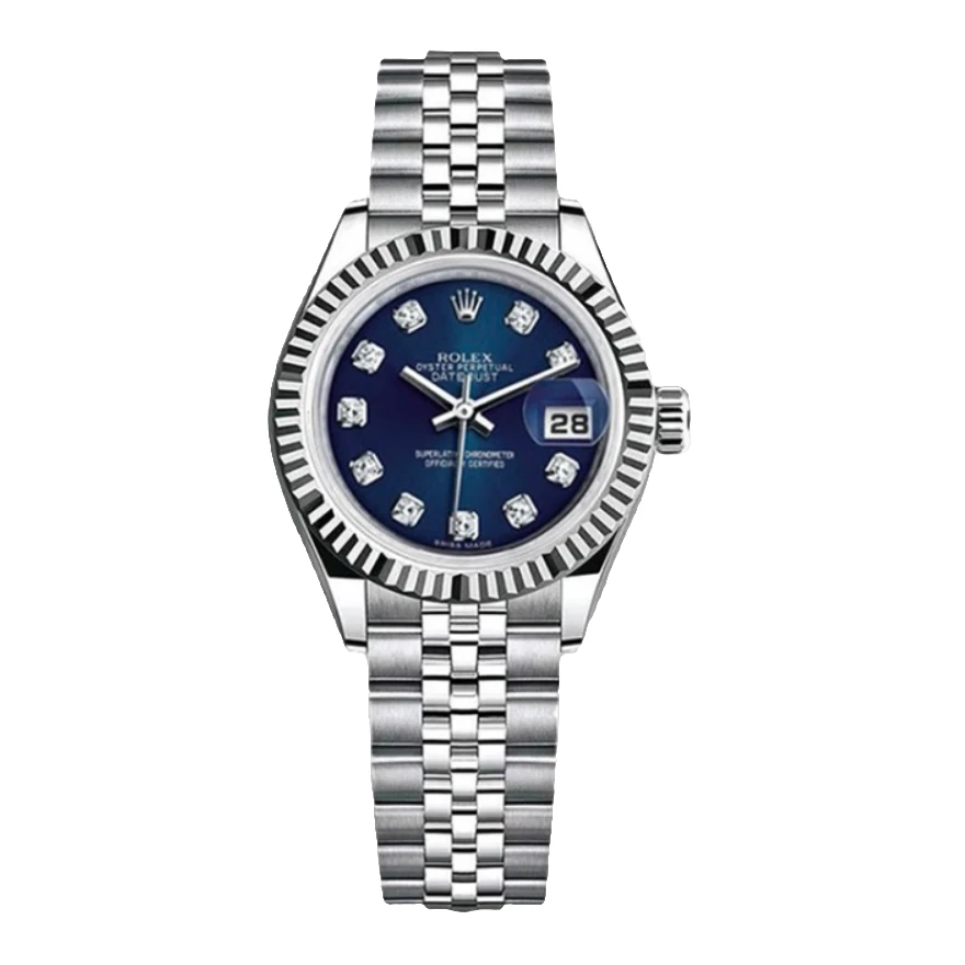 99新 Rolex/劳力士 日志系列179174/26mm/蓝盘钻刻/17年2月保卡