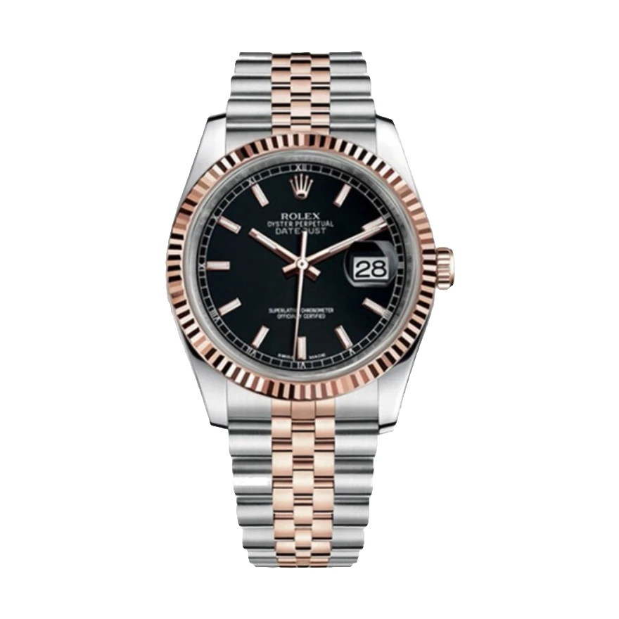 99新 Rolex/劳力士 日志116231/36mm/黑盘条钉/自动机械/单表