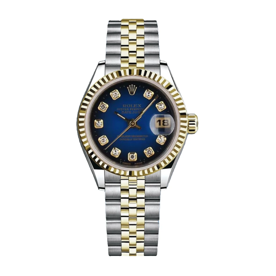 99新 Rolex/劳力士 日志69173/26mm/渐变蓝盘/原钻/自动机械/单表