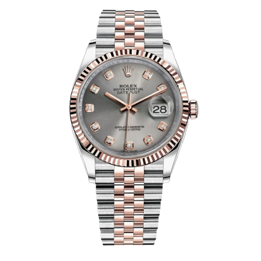 99新 Rolex/劳力士 日志116231/36mm/灰盘钻刻/自动机械/单表