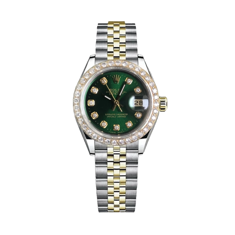 99新 Rolex/劳力士 日志69173/26mm/祖母绿钻圈/自动机械/单表
