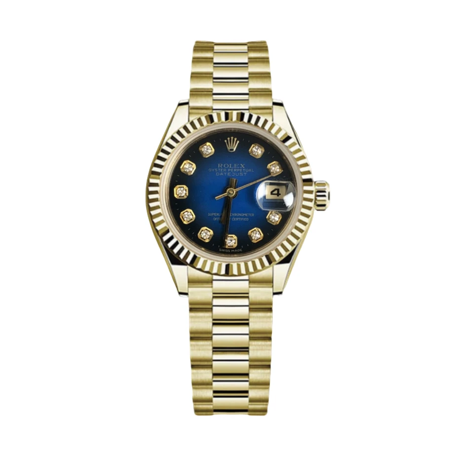 99新 Rolex/劳力士 日志6917/26mm/渐变蓝盘/后钻/自动机械/单表