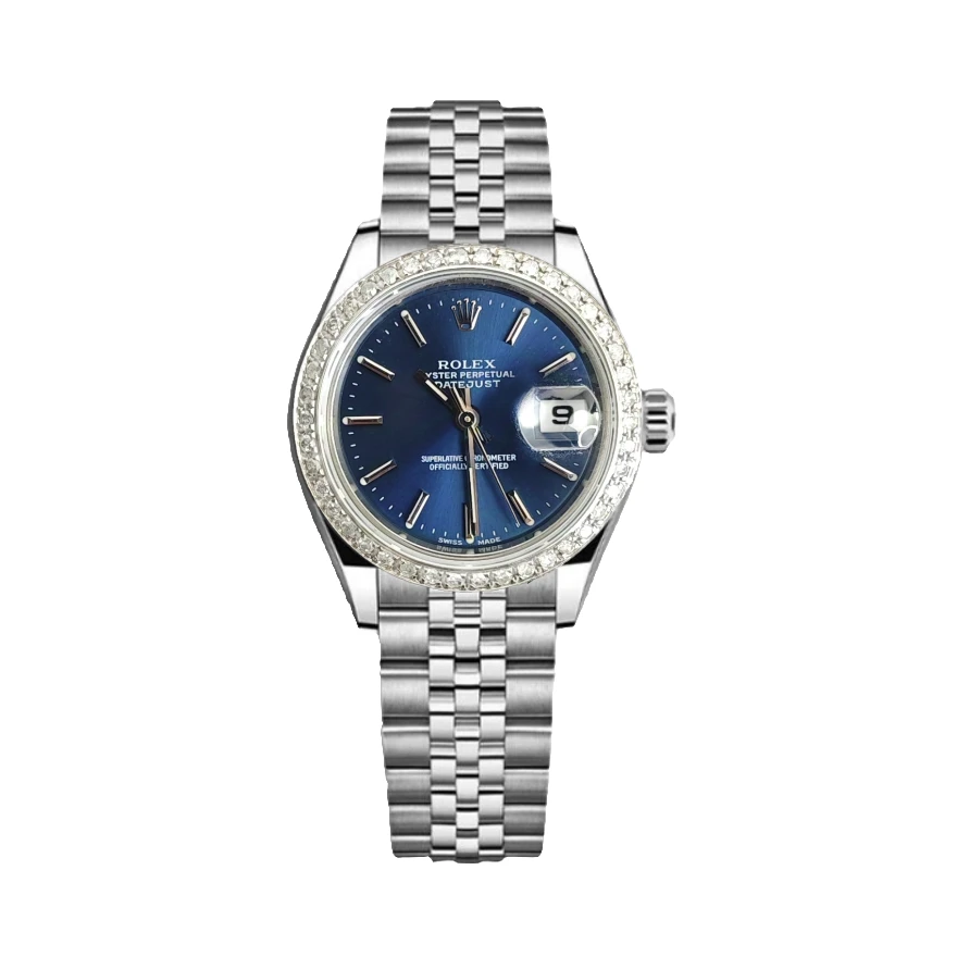 99新 Rolex/劳力士 日志69174/26mm/蓝盘条钉/原盘后钻圈/单表