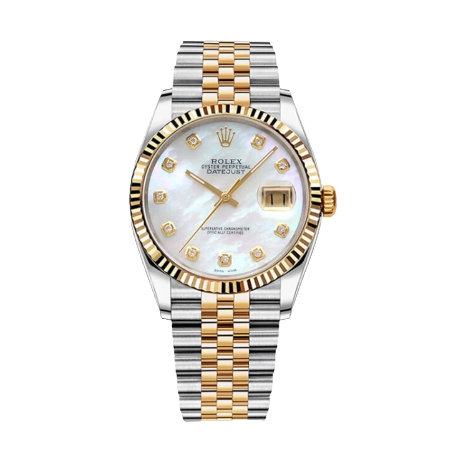 99新 Rolex/劳力士 日志系列/白贝母盘/36mm/狗牙/自动机械/单表