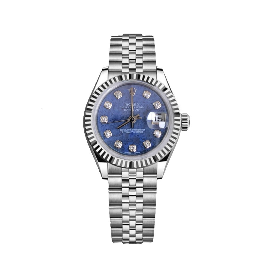 99新 Rolex/劳力士 日志79174/26mm/蓝色方纳石盘/原钻/自动机械