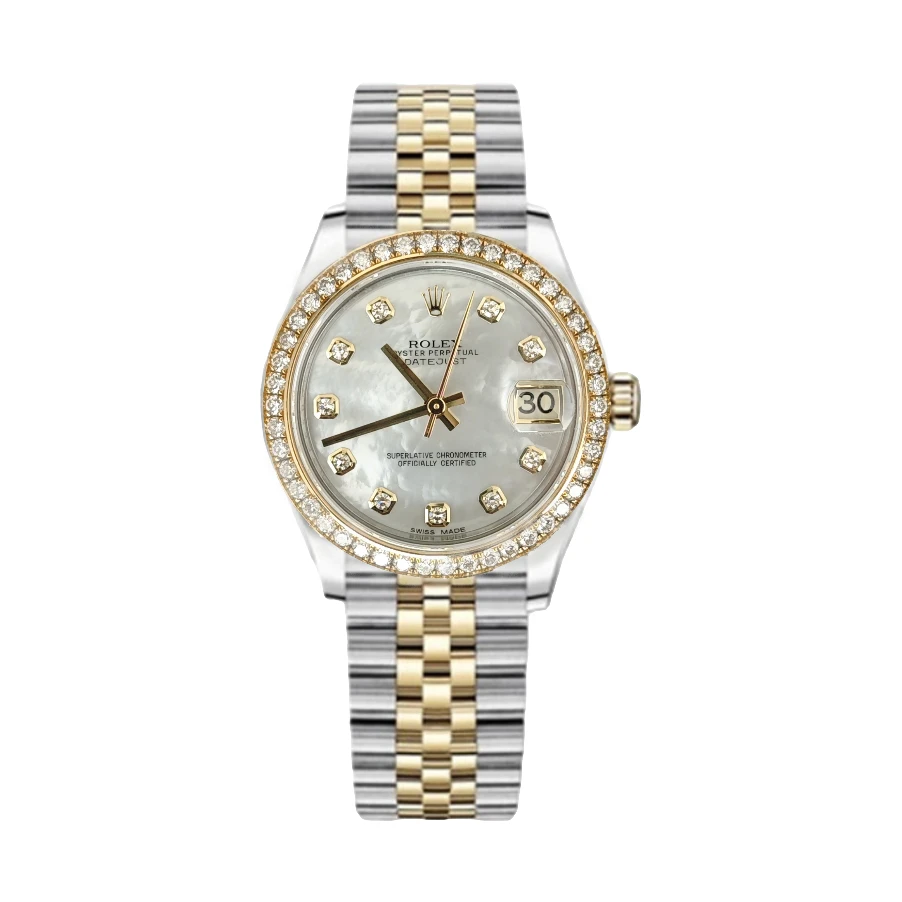 99新 Rolex/劳力士 日志178383/31mm/白贝母盘/自动机械/17年保卡