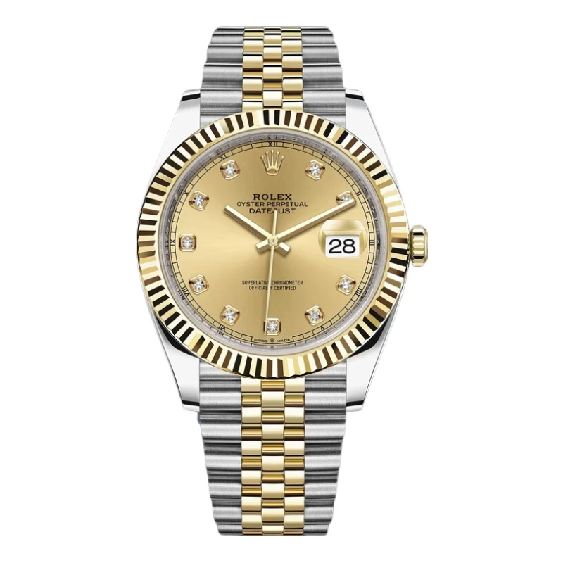 99新 Rolex/劳力士 日志126333/金盘钻刻/41mm/自动机械/22年全套